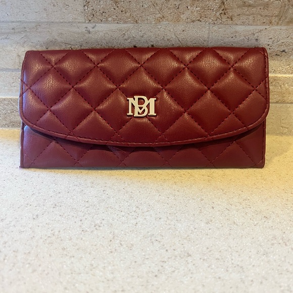 Badgley Mischka Handbags - Badgley Mischka Burgundy Quilted Wallet NWT